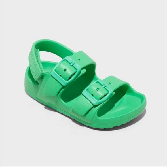 Cat & Jack Toddler Ade Footbed Sandals - Green - Size 9 - NWT - Picture 6 of 9